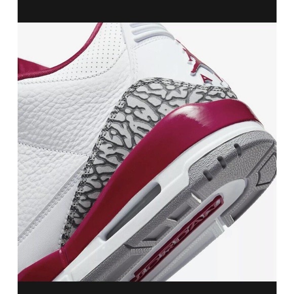Nike Air Jordan 3 Retro Cardinal Red 2022 Mens 10.5 CT8532-126 New In Box DS - Picture 7 of 9
